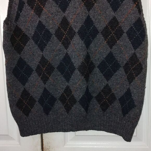 Britches  Great outdoors 100% pure wool grey sweater vest Sz L - Picture 2 of 5